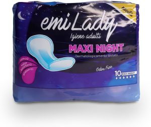Жіночі урологічні прокладки Emi Lady Maxi Night / Складені 7+ крапель / 10 шт