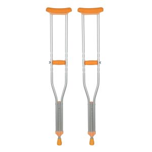 Милиці (пара) 115-135 см пахвові алюмінієві регульовані телескопічні для дорослих ортопедичні для реабілітації та ходьби